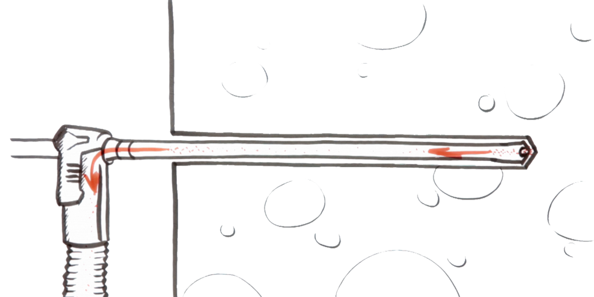 SafeSet system for hammer-drilled holes with hollow drill bit