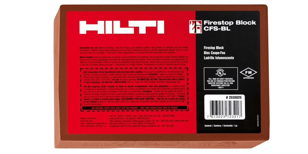 Hilti Ladrillos intumescentes CFS-BL