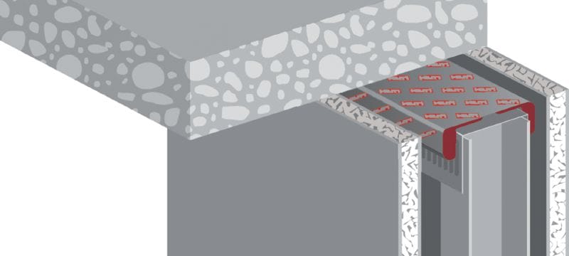 Sellador de carriles superiores intumescente CFS-TTS Solución preformada intumescente para juntas de tabique seco de la parte superior de la pared: elimina la necesidad de calafatería lenta y desordenada Aplicaciones 1