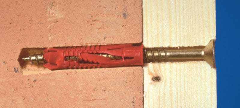 Tapón de plástico para pared HUD-1 Tapones de pared plásticos universales y económicos para fijación de carga ligera a paredes huecas y sólidas Aplicaciones 1