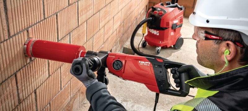 Corona DD 150-U Versátil máquina de taladro con diamante para tareas manuales o con columna de taladro de orificios de 8-162 mm (5/16 - 6-3/8) de diámetro Aplicaciones 1