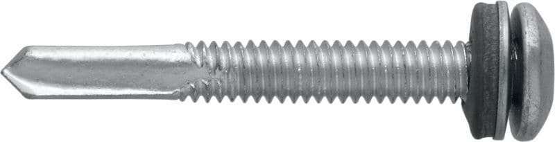 Tornillos para metal autotaladrantes S-MD 35 PS Tornillo autotaladrante de cabeza alomada (acero inoxidable A2) con arandela de 12 mm para fijaciones de metal a metal de espesor alto (hasta 12 mm)