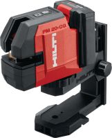 Láser de línea cruzada y plomada PM 20-CG 12V Láser combinado de luz verde con 2 líneas y 4 puntos para tareas de fontanería, nivelado, alineaciones y realización de escuadras (plataforma de batería de 12 V)