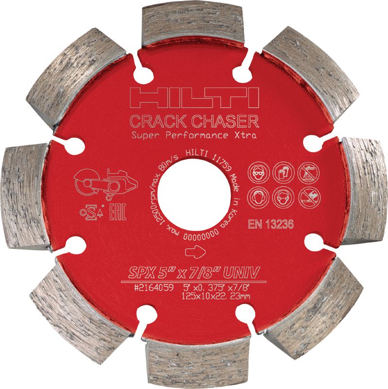Disco para grietas SPX Disco para grietas diamantado de alto desempeño para la reparación de griegas en concreto