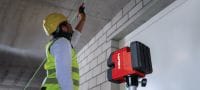 Láser de línea cruzada y plomada PM 20-CG 12V Láser combinado de luz verde con 2 líneas y 4 puntos para tareas de fontanería, nivelado, alineaciones y realización de escuadras (plataforma de batería de 12 V) Aplicaciones 3