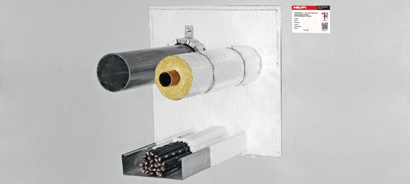 Revestimiento de panel cortafuego CP 670 Sistema de recubrimiento cortafuego para tableros minerales con un amplio rango de aprobación para el sellado de aberturas medianas y grandes Aplicaciones 1