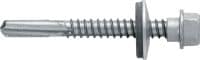 Tornillos para metal autotaladrantes S-MD75S Tornillo autotaladrante (acero inoxidable A2) con arandela de 22 mm para fijaciones de metal a metal de espesor alto (hasta 15 mm)