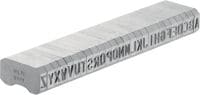 Sellos de marcado en acero X-MC S 5.6/6 Caracteres numéricos, de letra fina y puntiagudos para marcados de identificación por estampado en metal