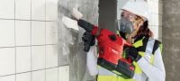 Martillo rompedor TE 500-A36 SDS Max Martillo rompedor versátil a batería SDS Max (TE-Y) para tareas de cincelado de concreto y mampostería, con sistema de reducción activa de la vibración (AVR) Aplicaciones 3