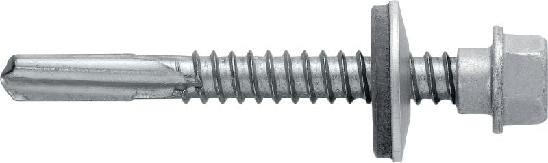 Tornillos para metal autotaladrantes S-MD75S Tornillo autotaladrante (acero inoxidable A2) con arandela de 22 mm para fijaciones de metal a metal de espesor alto (hasta 15 mm)
