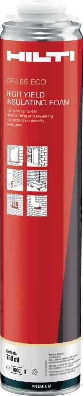 Espuma aislante de alto desempeño CF-I 65 ECO Espuma de aislamiento multiuso de alto desempeño para aumentar la productividad en un amplio rango de temperaturas