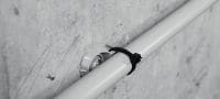 Soporte de cinta para cables X-ECT MX Brida de sujeción de plástico para conductos/cables para el uso con clavos en tiras Aplicaciones 5