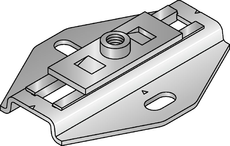 Conector deslizante MSG-L 1,2 Conector deslizante galvanizado para aplicaciones de calefacción y refrigeración de carga ligera