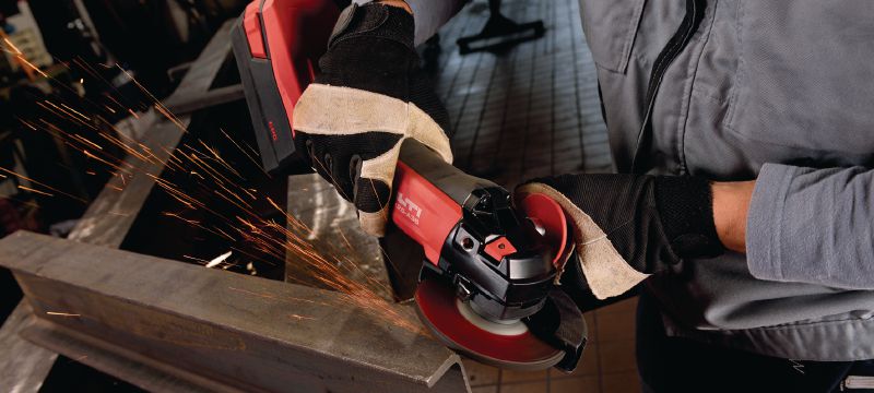 Amoladora angular a batería AG 125-A36 Potente amoladora angular a batería de 36 V (sin escobillas) para tareas de corte y amolado con discos de hasta 125 mm Aplicaciones 1