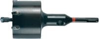 Broca corona de martillo perforador TE-C-BK (SDS Plus) Broca corona para martillo perforador SDS Plus (TE-C) para perforaciones de orificios en mampostería