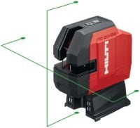 Láser de línea cruzada y plomada de alta precisión PM 20-CGE Láser combinado verde de alta precisión con 2 líneas y 4 puntos para fontanería, nivelado, alineaciones y cálculos de escuadras