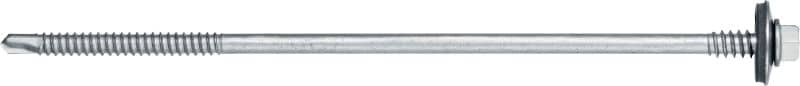 Tornillos para paneles sándwich autotaladrantes S-CD 63 S Tornillo para panel sándwich (acero inoxidable A2) con arandela de 19 mm y rosca de apoyo para estructuras de base de acero de espesor bajo (hasta 6 mm)