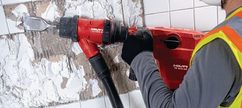 Martillo rompedor a batería TE 500-22 SDS-Max Martillo rompedor y de demolición a batería SDS Max (TE-Y) con reducción activa de la vibración para el cincelado en hormigón o mampostería (plataforma de batería Nuron) Aplicaciones 1
