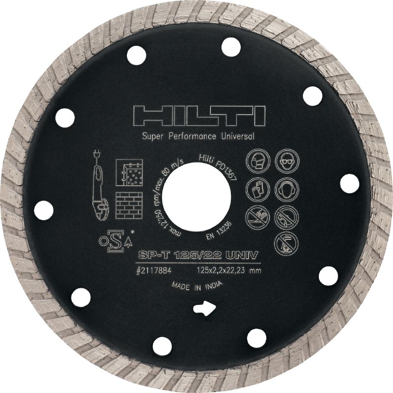 Disco de diamante universal SP-T Disco de diamante prémium con borde continuo para cortar en diferentes materiales base