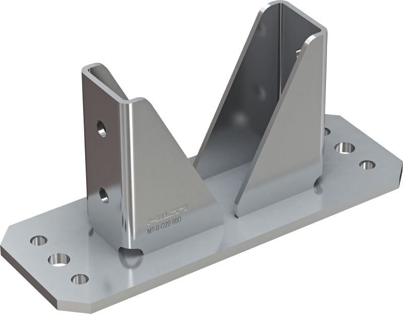 Placa base de carga media MT-B-O2B 60D Conector de base para anclar el carril de doble perfil MT-60D al hormigón