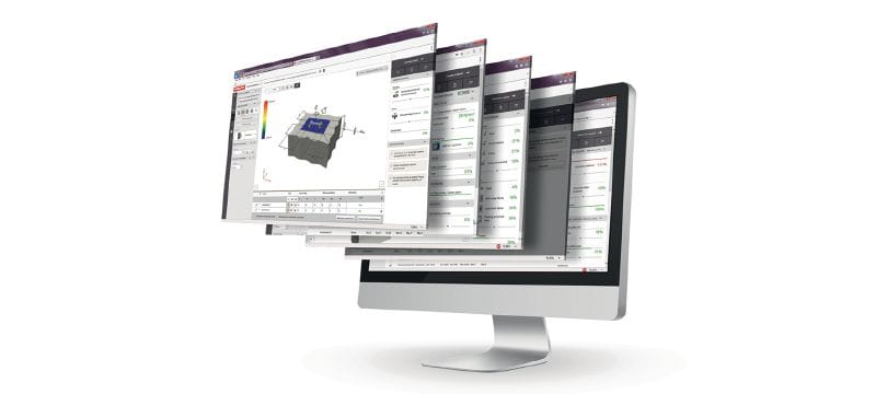 Software de diseño estructural PROFIS Engineering Suite Software de diseño de anclajes de ingeniería estructural con códigos y homologaciones, cálculos basados en el método de los elementos finitos por componentes y diversos métodos de fijación.