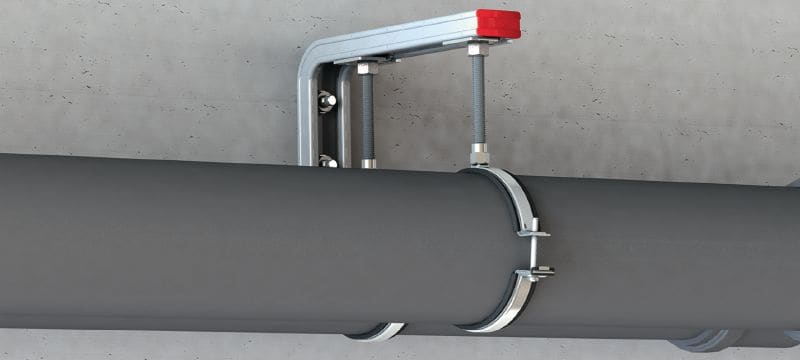 Abrazadera de tuberías de cierre rápido de carga ligera MP-L-I Abrazadera de tuberías zincada con aislamiento acústico y cierre rápido para una alta productividad en aplicaciones de carga ligera Aplicaciones 1